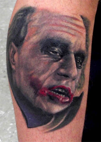 Tattoos - Heath Ledger as the Joker portrait tattoo - 27852